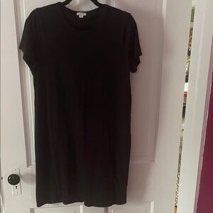 J. Crew Classic Black T-Shirt Dress